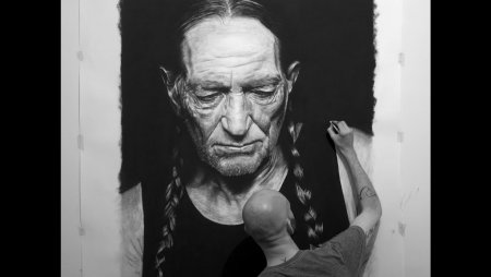 HUGE Willie Nelson portrait by Barry Jazz Finnegan