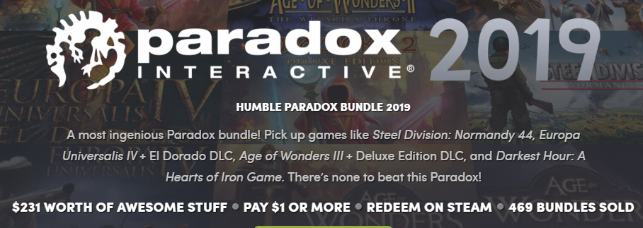 Paradox Bundle от Humblebundle - хорошие игры за 1-12$