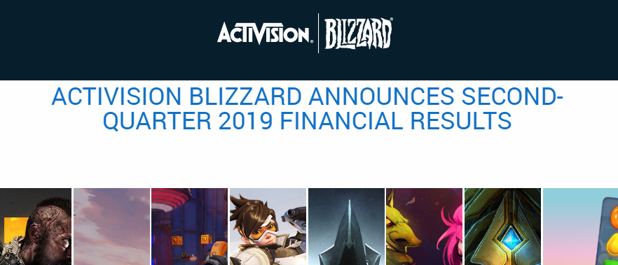 Финансовый отчет Activision Blizzard за второй квартал 2019 года
