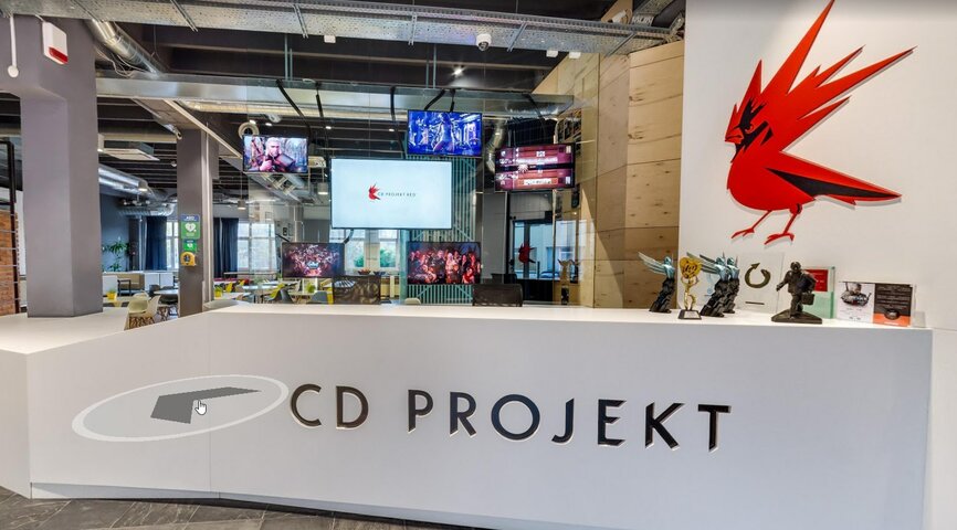 Путешествие по студии CD Projekt Red на Google картах